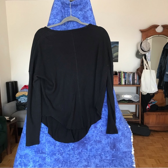 Uniqlo black button up Henley sweater size small - Picture 2 of 9